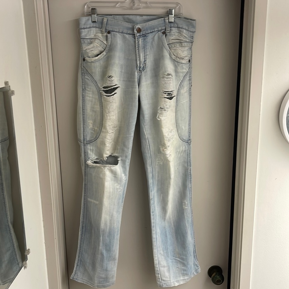 Mens European Vintage 1990s denim jeans by  Oxsalis 34